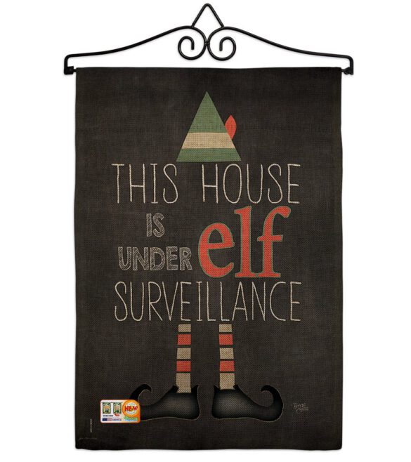 Elf Surveillance - Christmas Winter Vertical Impressions Decorative Flags HG114166 Made In USA - Image 10