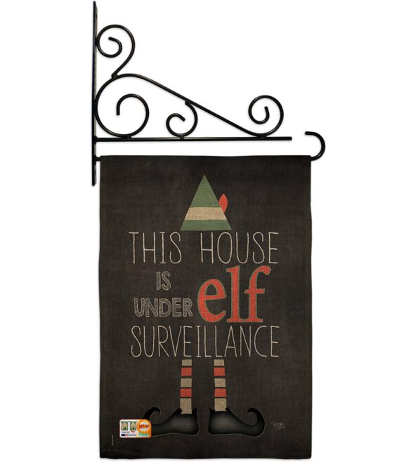 Elf Surveillance - Christmas Winter Vertical Impressions Decorative Flags HG114166 Made In USA - Image 12