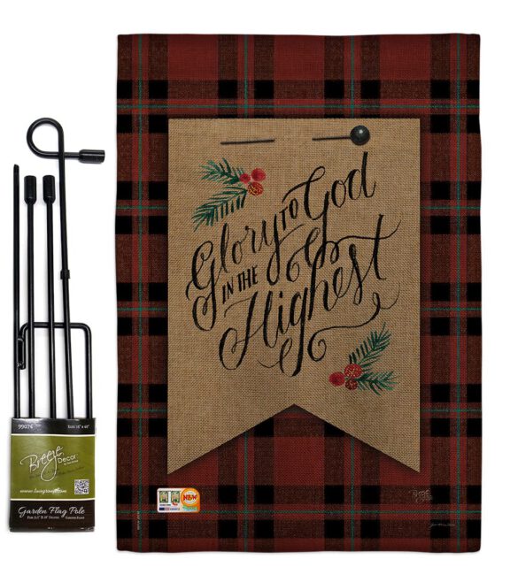 Glory to God - Christmas Winter Vertical Impressions Decorative Flags HG114168 Made In USA - Image 9