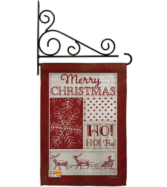 Ho Ho Ho Red Collage - Christmas Winter Vertical Impressions Decorative Flags HG114171 Made In USA - Image 11