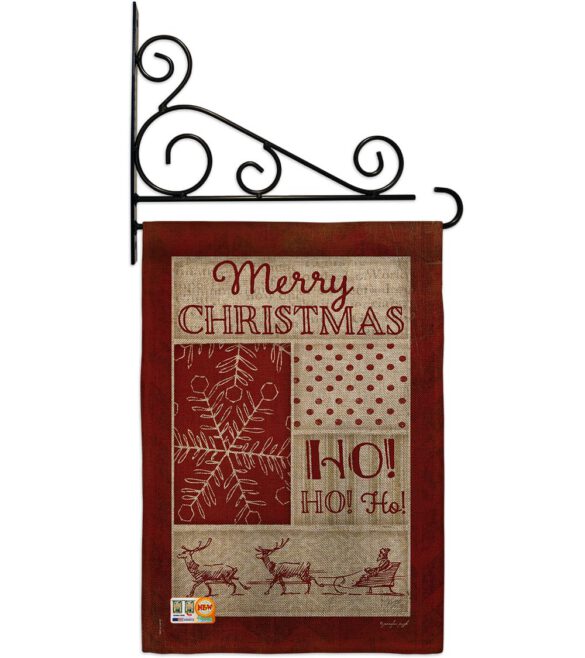 Ho Ho Ho Red Collage - Christmas Winter Vertical Impressions Decorative Flags HG114171 Made In USA - Image 12