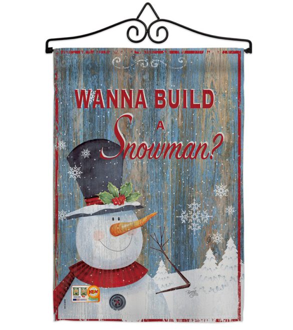 Build a Snowman - Christmas Winter Vertical Impressions Decorative Flags HG114176 Made In USA - Image 7