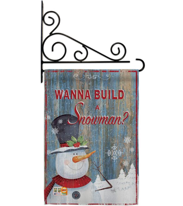 Build a Snowman - Christmas Winter Vertical Impressions Decorative Flags HG114176 Made In USA - Image 11