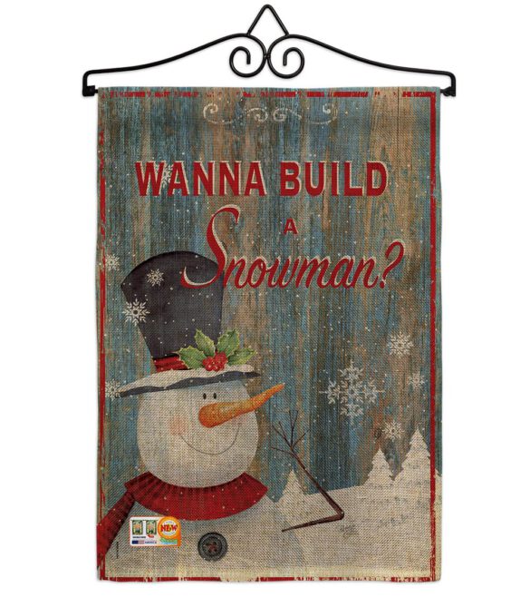 Build a Snowman - Christmas Winter Vertical Impressions Decorative Flags HG114176 Made In USA - Image 10