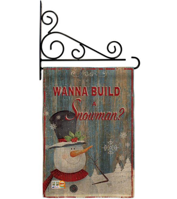 Build a Snowman - Christmas Winter Vertical Impressions Decorative Flags HG114176 Made In USA - Image 12