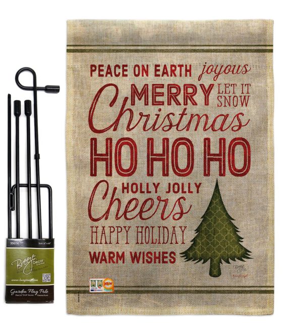Christmas Wishes Words - Christmas Winter Vertical Impressions Decorative Flags HG114178 Made In USA - Image 9