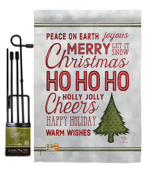 Christmas Wishes Words - Christmas Winter Vertical Impressions Decorative Flags HG114178 Made In USA - Image 4