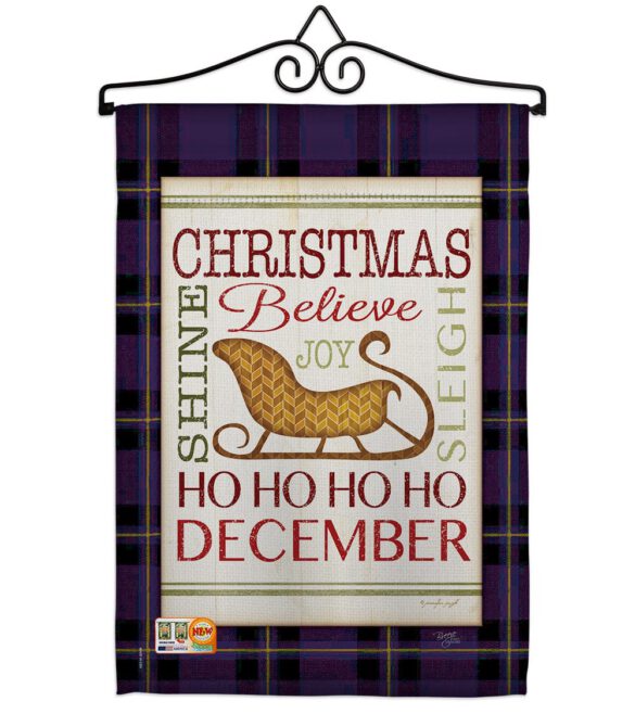 Believe in Joy of Sleigh - Christmas Winter Vertical Impressions Decorative Flags HG114181 Made In USA - Image 7