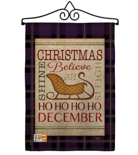 Believe in Joy of Sleigh - Christmas Winter Vertical Impressions Decorative Flags HG114181 Made In USA - Image 10