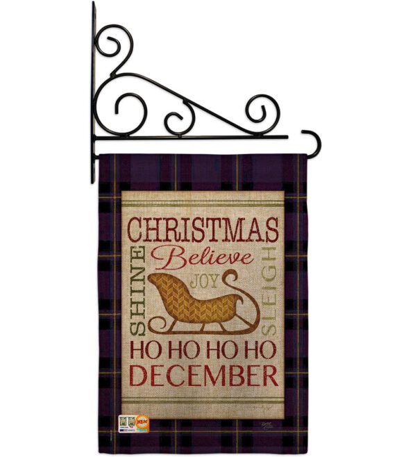 Believe in Joy of Sleigh - Christmas Winter Vertical Impressions Decorative Flags HG114181 Made In USA - Image 12