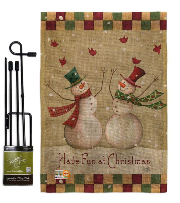 Have Fun at Christmas - Christmas Winter Vertical Impressions Decorative Flags HG114187 Made In USA - Image 9