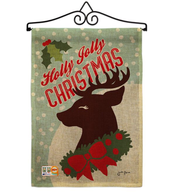 Holly Jolly Christmas - Christmas Winter Vertical Impressions Decorative Flags HG114197 Made In USA - Image 10