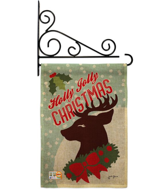 Holly Jolly Christmas - Christmas Winter Vertical Impressions Decorative Flags HG114197 Made In USA - Image 12