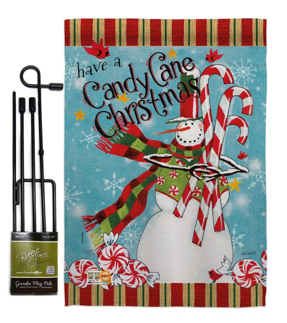 Candy Cane Christmas - Christmas Winter Vertical Impressions Decorative Flags HG114205 Made In USA - Image 4