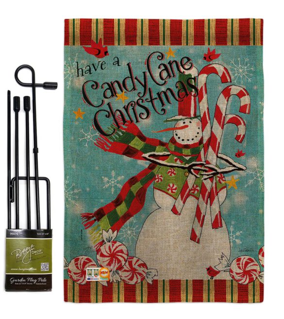 Candy Cane Christmas - Christmas Winter Vertical Impressions Decorative Flags HG114205 Made In USA - Image 9