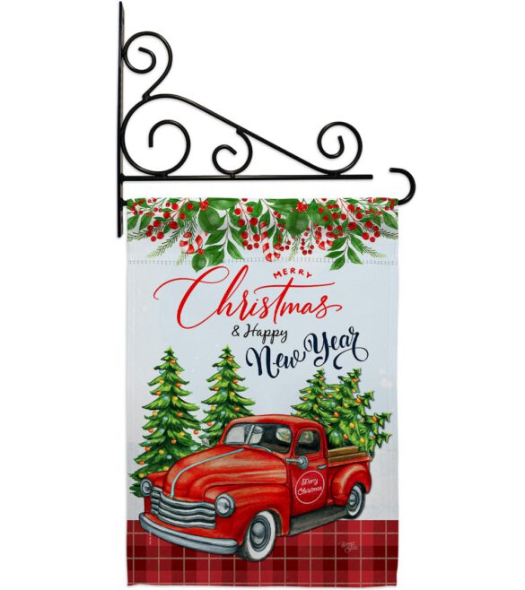 Christmas Happy New Year - Christmas Winter Vertical Impressions Decorative Flags HG114230 Made In USA - Image 8