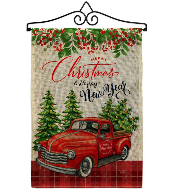 Christmas Happy New Year - Christmas Winter Vertical Impressions Decorative Flags HG114230 Made In USA - Image 13