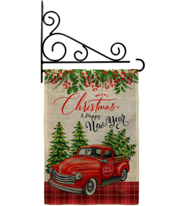 Christmas Happy New Year - Christmas Winter Vertical Impressions Decorative Flags HG114230 Made In USA - Image 14