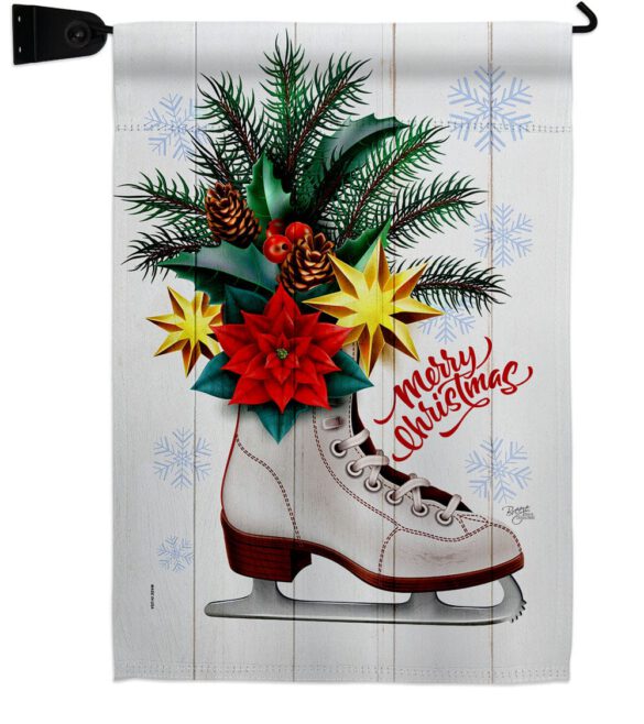 Christmas Skates - Christmas Winter Vertical Impressions Decorative Flags HG114245 Made In USA - Image 9