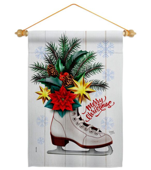 Christmas Skates - Christmas Winter Vertical Impressions Decorative Flags HG114245 Made In USA - Image 10