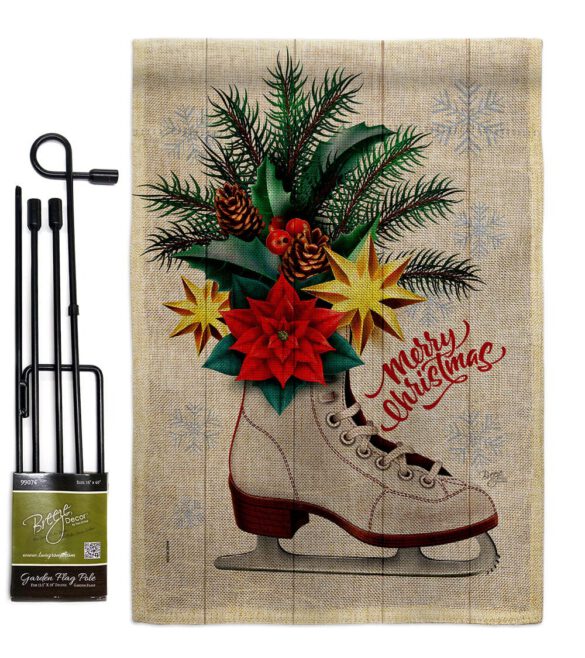 Christmas Skates - Christmas Winter Vertical Impressions Decorative Flags HG114245 Made In USA - Image 16