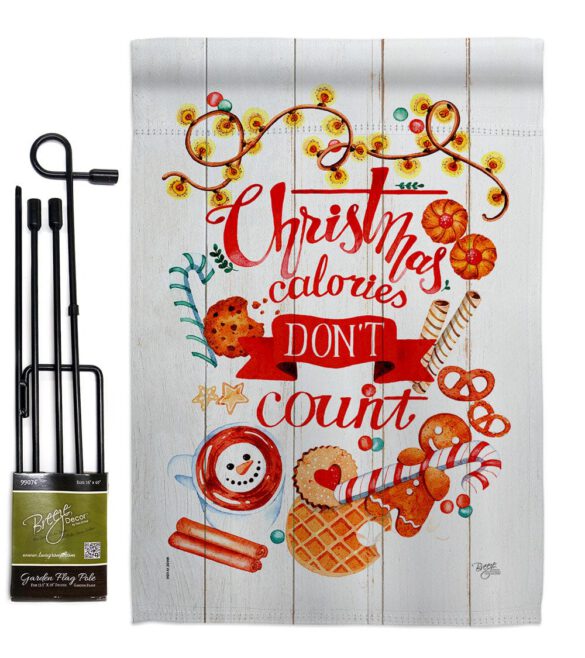 Christmas Calories - Christmas Winter Vertical Impressions Decorative Flags HG114246 Made In USA - Image 4