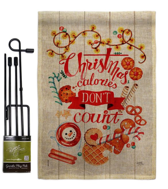 Christmas Calories - Christmas Winter Vertical Impressions Decorative Flags HG114246 Made In USA - Image 16