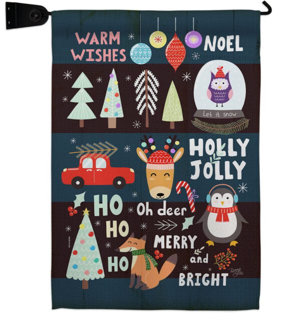 Christmas Gathering - Christmas Winter Vertical Impressions Decorative Flags HG114253 Made In USA - Image 9