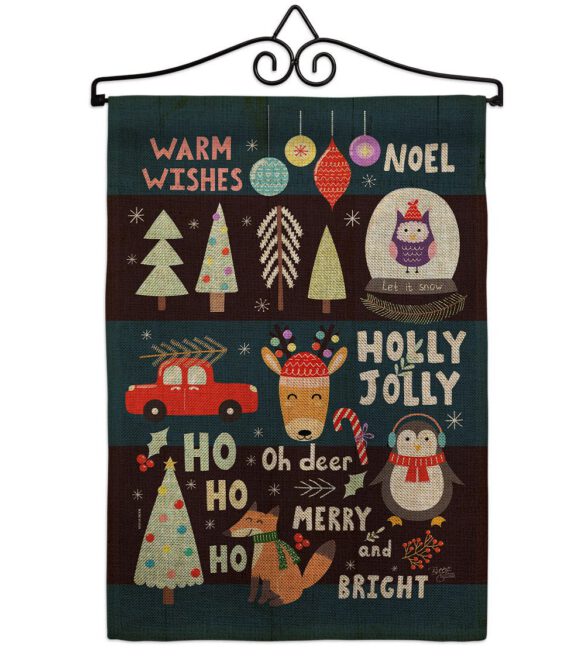 Christmas Gathering - Christmas Winter Vertical Impressions Decorative Flags HG114253 Made In USA - Image 19