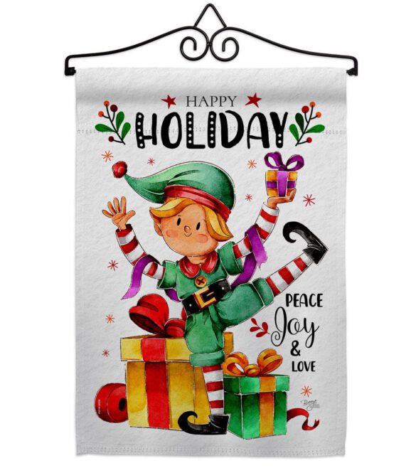 Elf Holiday - Christmas Winter Vertical Impressions Decorative Flags HG120019 Made In USA - Image 7