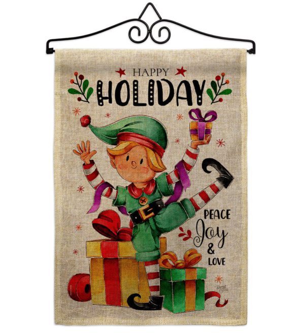 Elf Holiday - Christmas Winter Vertical Impressions Decorative Flags HG120019 Made In USA - Image 19
