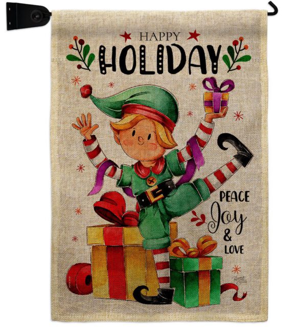 Elf Holiday - Christmas Winter Vertical Impressions Decorative Flags HG120019 Made In USA - Image 21