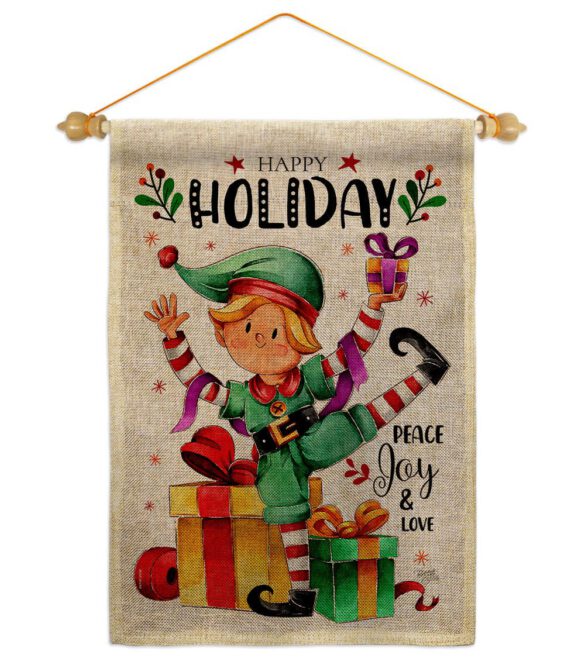 Elf Holiday - Christmas Winter Vertical Impressions Decorative Flags HG120019 Made In USA - Image 22