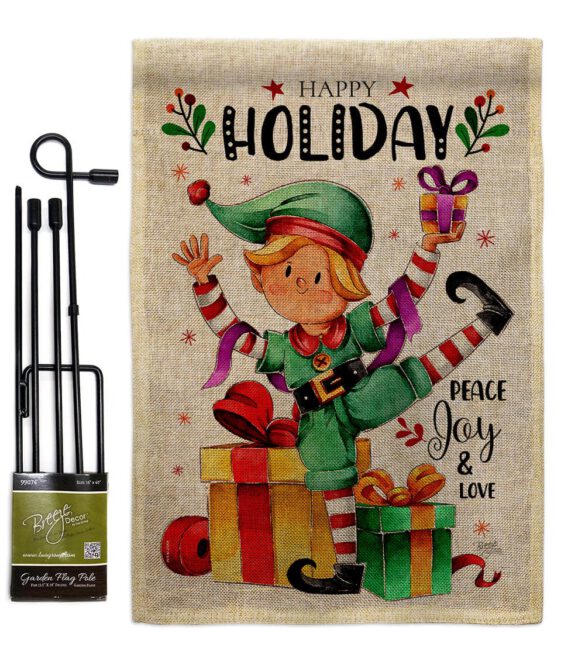 Elf Holiday - Christmas Winter Vertical Impressions Decorative Flags HG120019 Made In USA - Image 16