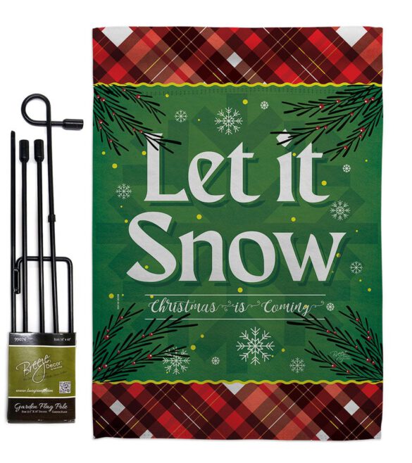 Christmas Snow - Christmas Winter Vertical Impressions Decorative Flags HG120281 Made In USA - Image 4