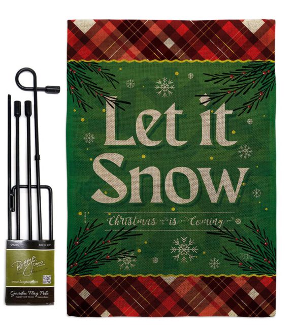 Christmas Snow - Christmas Winter Vertical Impressions Decorative Flags HG120281 Made In USA - Image 25