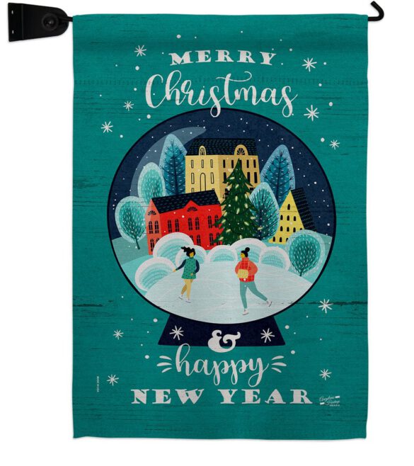 Christmas Skating - Christmas Winter Vertical Impressions Decorative Flags HG130291 Made In USA - Image 9