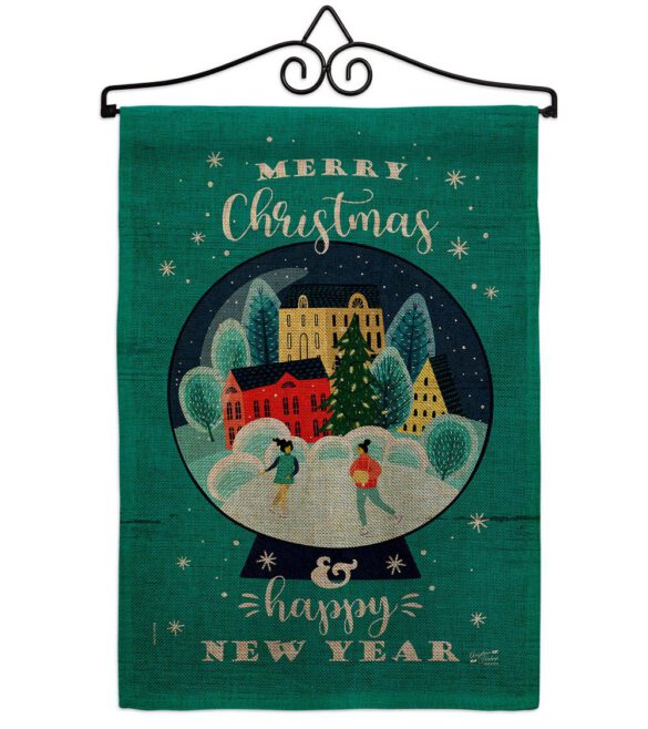 Christmas Skating - Christmas Winter Vertical Impressions Decorative Flags HG130291 Made In USA - Image 19