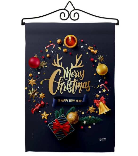 Christmas & New Year - Christmas Winter Vertical Impressions Decorative Flags HG137286 Made In USA - Image 7
