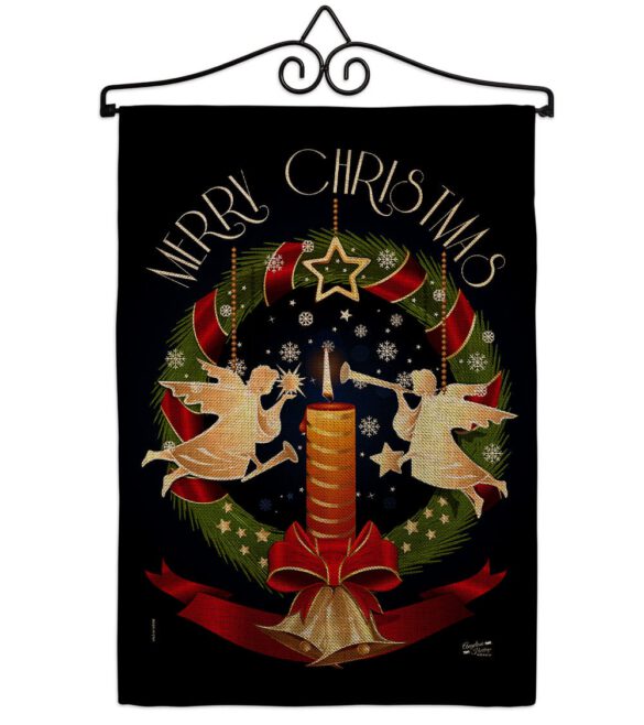 Angel Wreath - Christmas Winter Vertical Impressions Decorative Flags HG137302 Made In USA - Image 14