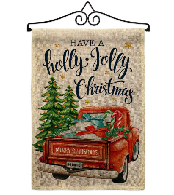 Holly Jolly Christmas - Christmas Winter Vertical Impressions Decorative Flags HG137332 Made In USA - Image 13