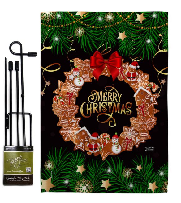 Christmas Wreath - Christmas Winter Vertical Impressions Decorative Flags HG137339 Made In USA - Image 4