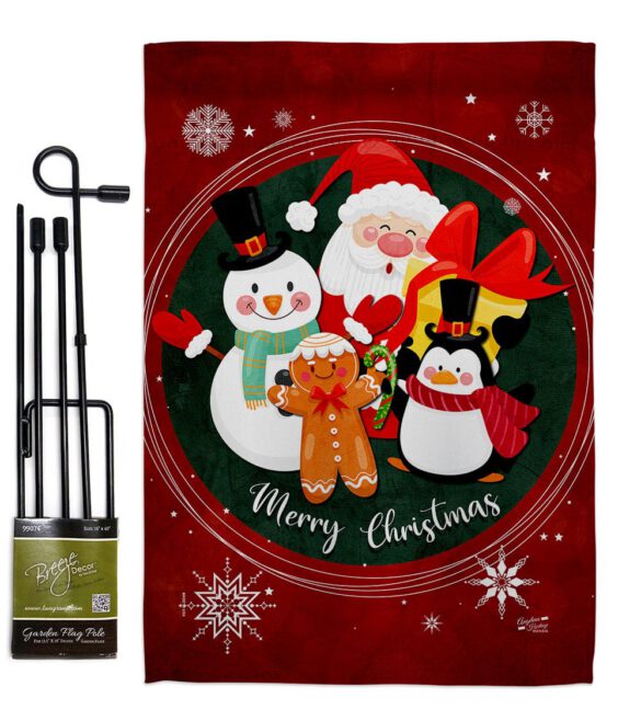 Holidays friends - Christmas Winter Vertical Impressions Decorative Flags HG137617 Made In USA - Image 4