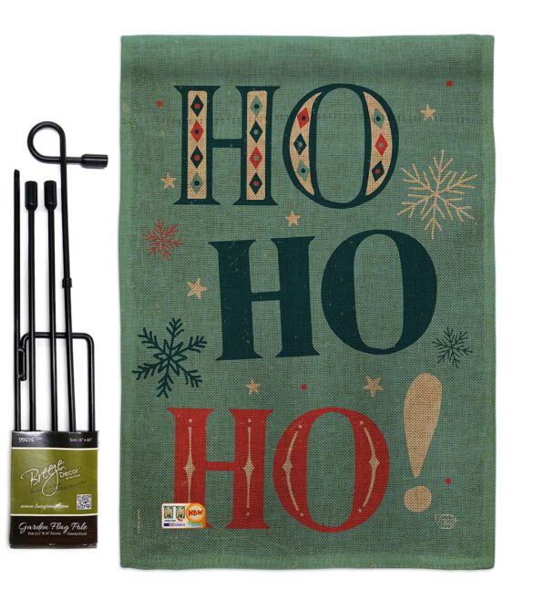 Ho Ho Ho - Christmas Winter Vertical Impressions Decorative Flags HG192051 Made In USA - Image 9