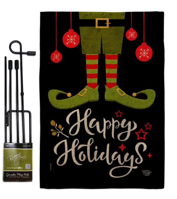 Elf Happy Holidays - Christmas Winter Vertical Impressions Decorative Flags HG192307 Made In USA - Image 12