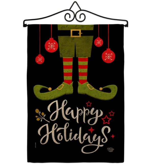 Elf Happy Holidays - Christmas Winter Vertical Impressions Decorative Flags HG192307 Made In USA - Image 13
