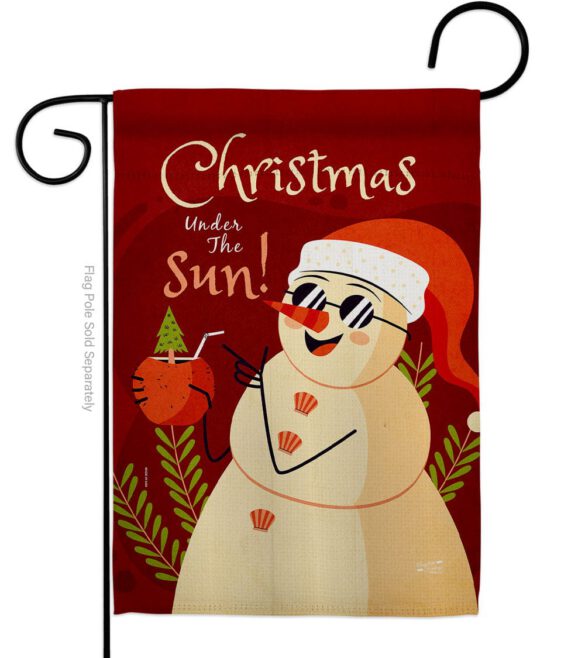 Christmas Under The Sun - Fun In The Sun Summer Vertical Impressions Decorative Flags HG130343 Made In USA