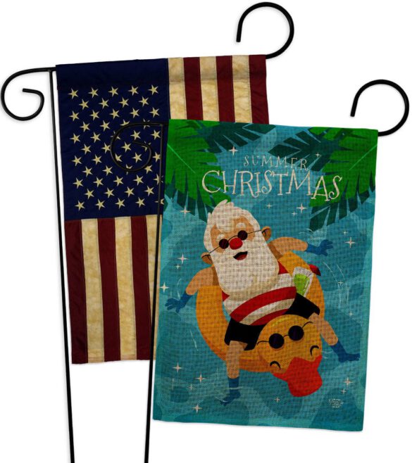 Christmas In Summer - Fun In The Sun Summer Vertical Impressions Decorative Flags HG190075 Made In USA - Image 28