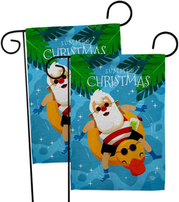 Christmas In Summer - Fun In The Sun Summer Vertical Impressions Decorative Flags HG190075 Made In USA - Image 11