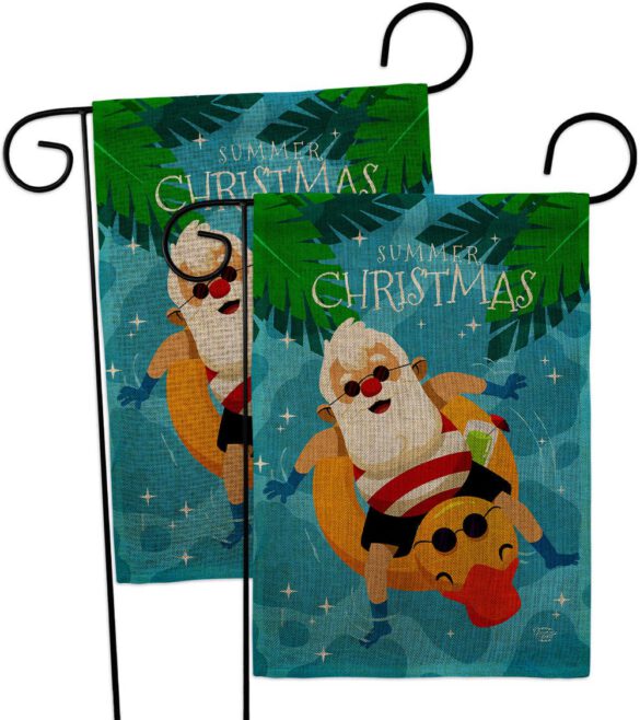 Christmas In Summer - Fun In The Sun Summer Vertical Impressions Decorative Flags HG190075 Made In USA - Image 32